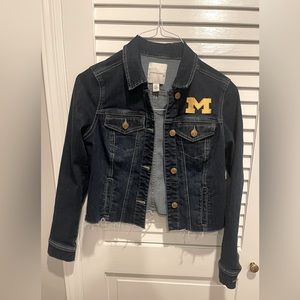 Custom University of Michigan Jean Jacket Size XS